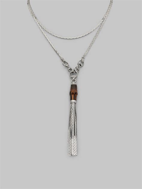 Gucci Bamboo Long Tassel Necklace 